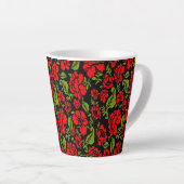 Tasse Latte Rose Flowers (Angle droit)