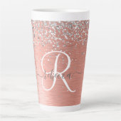 Tasse Latte Rose Gold brossé Parties scintillant métallique No (Devant)