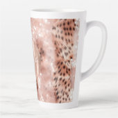 Tasse Latte Rose Gold Glam Leopard Parties scintillant personn (Droite)