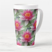 Tasse Latte Rose Lotus Water Lily (Angle droit)