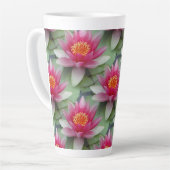 Tasse Latte Rose Lotus Water Lily (Angle gauche)