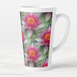 Tasse Latte Rose Lotus Water Lily