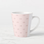 Tasse Latte Rose or rousse monogramme initiales motif (Droite)