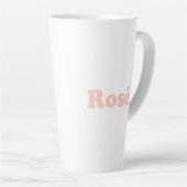 Tasse Latte rose "Rose" blanc clair (Angle droit)