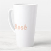 Tasse Latte rose "Rose" blanc clair (Angle gauche)