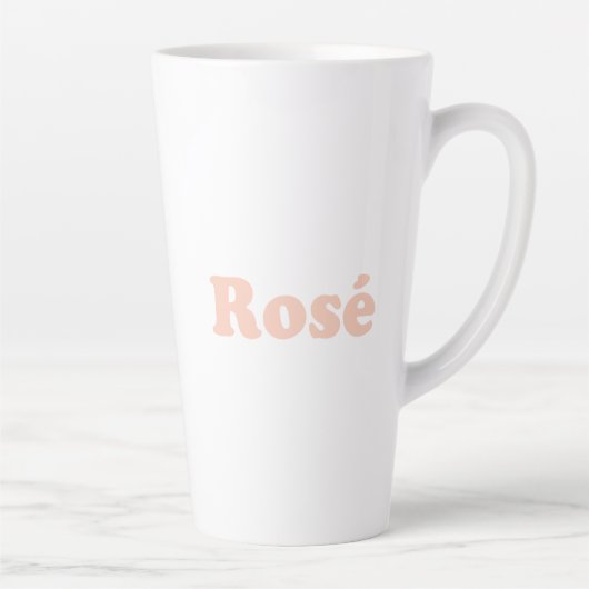 Tasse Latte rose "Rose" blanc clair (Droite)