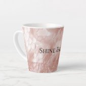 Tasse Latte Rose Rose rose Blush Éperche Glam Animal (Angle gauche)