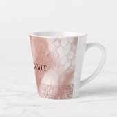 Tasse Latte Rose Rose rose Blush Éperche Glam Animal (Droite)