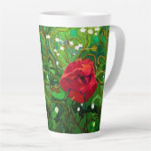 TASSE LATTE ROSE ROUGE  (Angle droit)