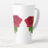 Tasse Latte Rose rouge 2 (Angle droit)