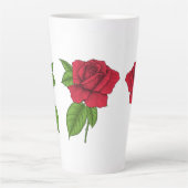 Tasse Latte Rose rouge 2 (Devant)