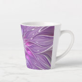 Tasse Latte Rose violet passion Fleur Art Abstrait Fractal (Droite)