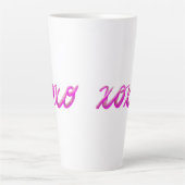 Tasse Latte rose xoxo (Devant)