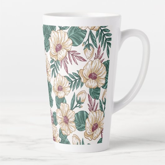 Tasse Latte Roses (Droite)