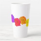 Tasse Latte Roses arc-en-ciel (Devant)