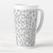 Tasse Latte Roses blanches B (Angle droit)