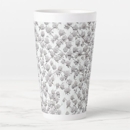 Tasse Latte Roses blanches B (Devant)