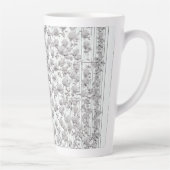 Tasse Latte Roses blanches B (Droite)