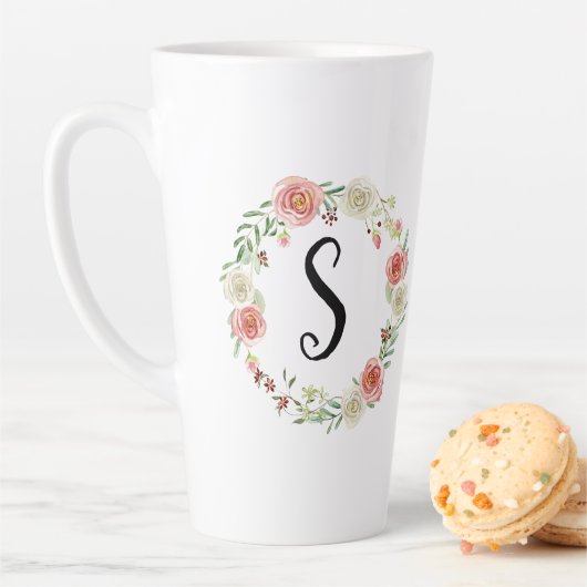 Tasse Latte Roses blanches roses roses roses roses roses roses (En situation)