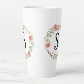 Tasse Latte Roses blanches roses roses roses roses roses roses (Devant)