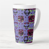Tasse Latte Roses de Flamme Céleste Contenues (Angle droit)