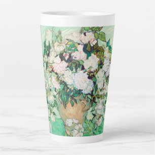 Tasse Latte Roses de Still Life dans un vase par Vincent van G