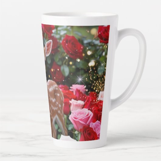 Tasse Latte Roses et amis (Droite)