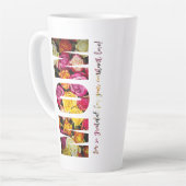 Tasse Latte Roses pour maman (Angle gauche)
