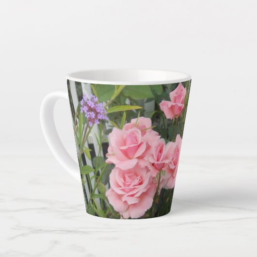 Tasse Latte Roses roses (Angle gauche)
