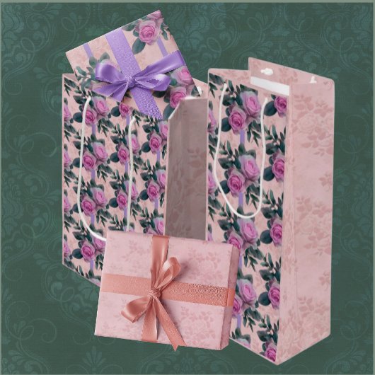 Tasse Latte Roses roses roses lavande Rubans