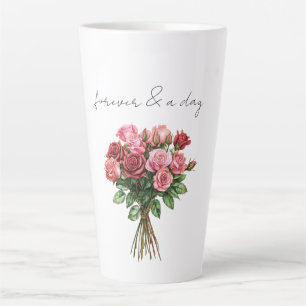 Tasse Latte Roses roses roses roses roses rouges roses romanti