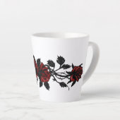 Tasse Latte Roses rouges (Angle droit)