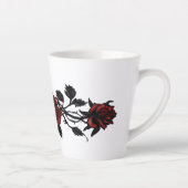 Tasse Latte Roses rouges (Droite)