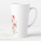Tasse Latte Roses rouges romantiques roses rousses (Droite)