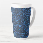 Tasse Latte Roses sauvages en bleu (Angle droit)