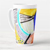 Tasse Latte Roue Abstraite (Angle gauche)