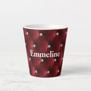 Tasse Latte Rouge chaud Faux Velvet