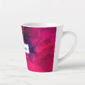 Tasse Latte Rouge foncé et violet Gras & Abstrait moderne (Droite)