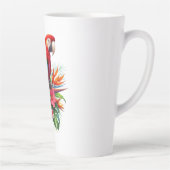 Tasse Latte Rouge macaw tropical floral (Droite)
