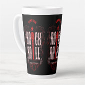 Tasse Latte Rouge rock vintage (Angle gauche)