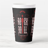 Tasse Latte Rouge rock vintage (Devant)