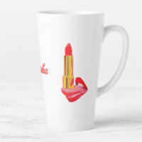 Rouge rouge à lèvres sur la langue avec personnali