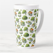 Tasse Latte Roulés de sushi de la Saint-Patrick & Trèfle (Angle droit)