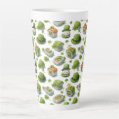 Tasse Latte Roulés de sushi de la Saint-Patrick & Trèfle (Devant)