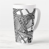Tasse Latte Routes vers partout 17 once de haut (Angle droit)