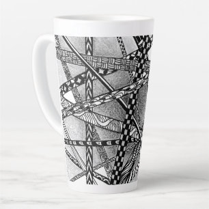 Tasse Latte Routes vers partout 17 once de haut
