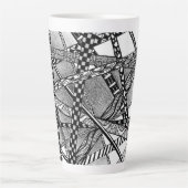 Tasse Latte Routes vers partout 17 once de haut (Devant)