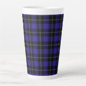 Tasse Latte Royal Blue Black Plaid (Devant)