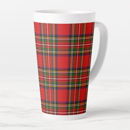 Tasse Latte Royal Stewart Clan Tartan Plaid (Angle droit)