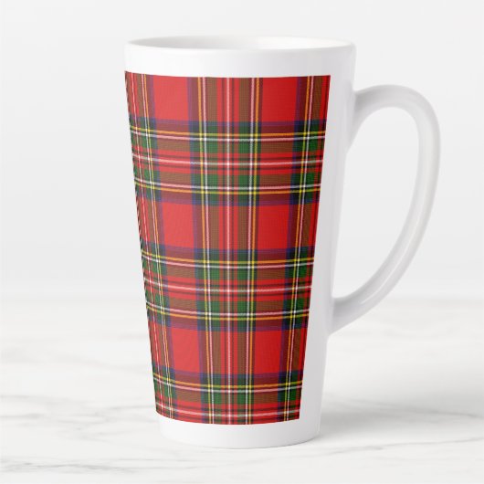 Tasse Latte Royal Stewart Clan Tartan Plaid (Droite)